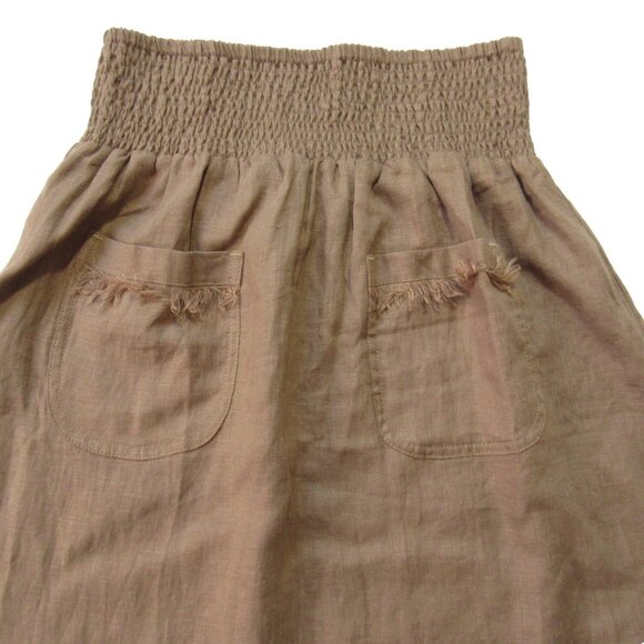 NWT Nomad The Label Aurora Maxi in Cinnamon Linen Pull-on Skirt XS - Picture 4 of 7